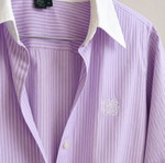 LAUREN Ralph Lauren women's striped shirt XL lilac white