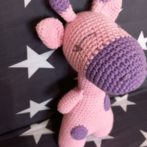 Crocheted giraffe doll 25 cm new