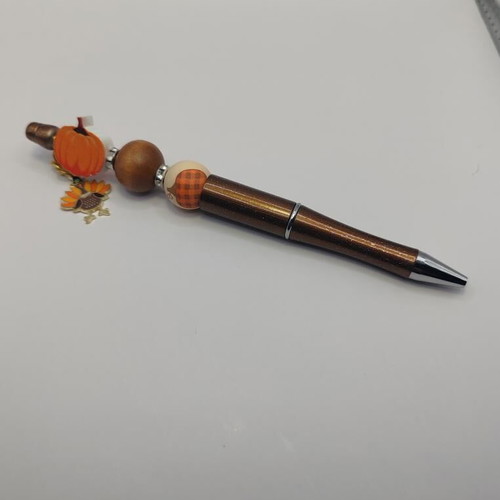 Handmade festive pen brown with black ink new