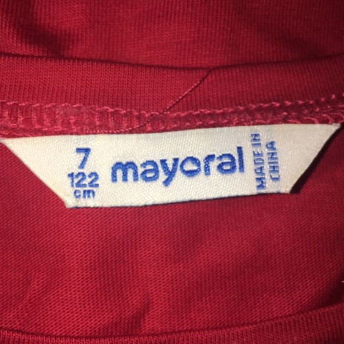 Mayoral dress for girls with tulle like new, brown and red, size 122 cm