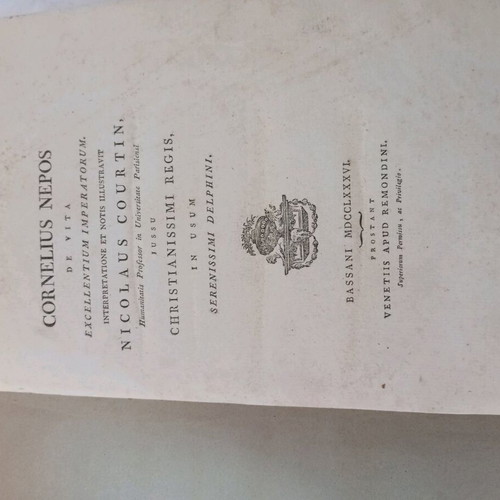 Antique book from 1785 used, written in Latin