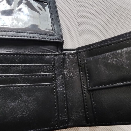 Mcan leather men's wallet new, black and brown