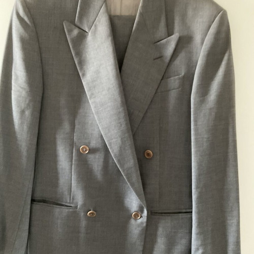 Studio 0001 by Gianfranco Ferré double-breasted suit, gray, size M