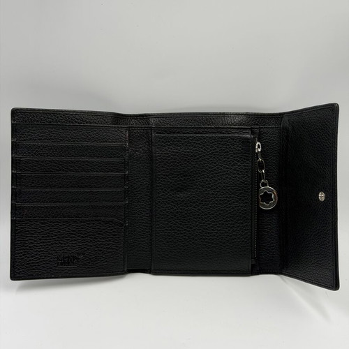 Montblanc leather wallet like new, black