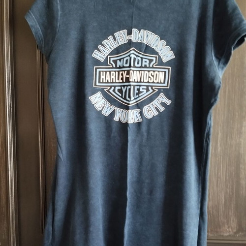 Harley Davidson T-shirt vintage original women's blue like new, size L