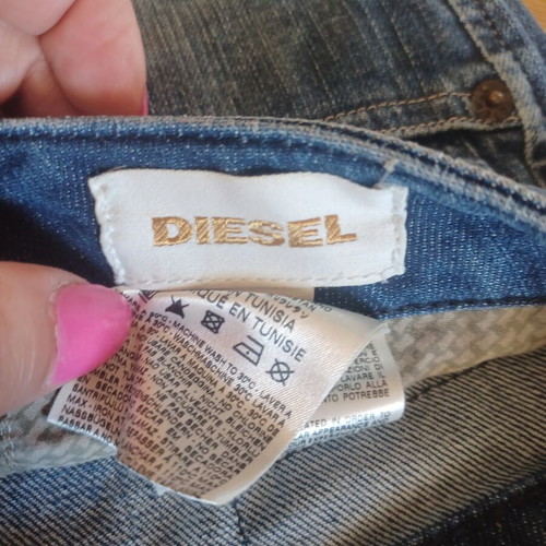 Diesel denim skirt like new with unique design XS-S blue
