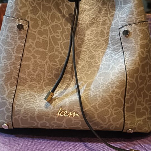 KEM Shoulder Bag Large like new, gray and beige