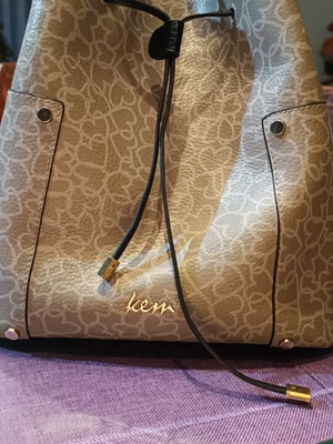 KEM Shoulder Bag Large like new, gray and beige