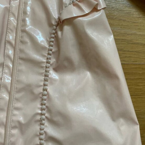Orchestra raincoat for girls with hood, pink, size 140 cm