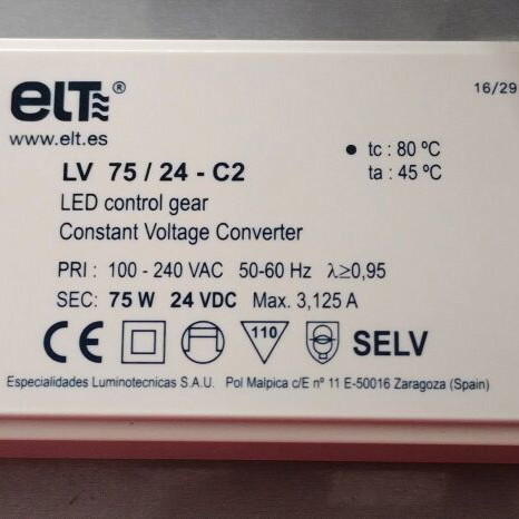 ELT 75W 24V LED power supply used