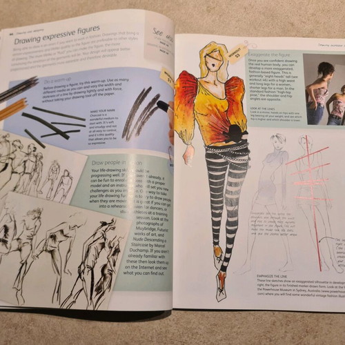 Fashion design book used with small tear