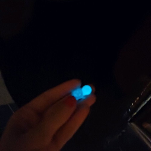 Glowing turtle new, blue, glass-like or hard plastic material