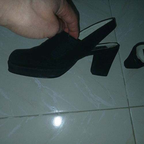 Suede pumps black used Stefan D. size 37