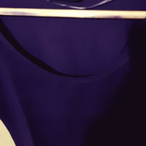 Zara top with scoop neckline, purple cotton, size M