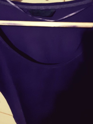Zara top with scoop neckline, purple cotton, size M