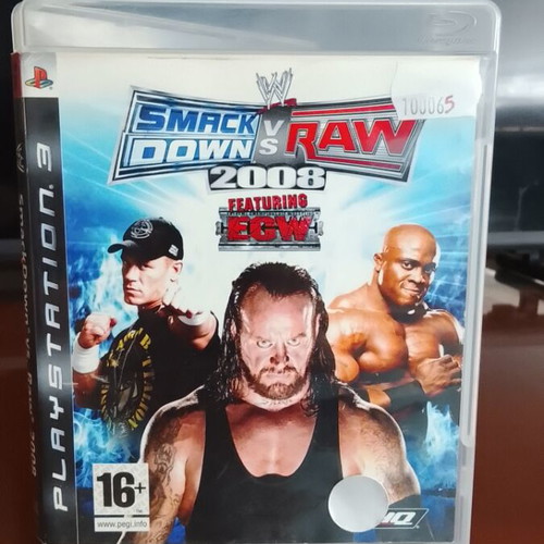 SmackDown vs Raw 2008 PS3 game, like new, with manual