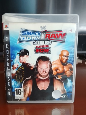 SmackDown vs Raw 2008 PS3 game, like new, with manual