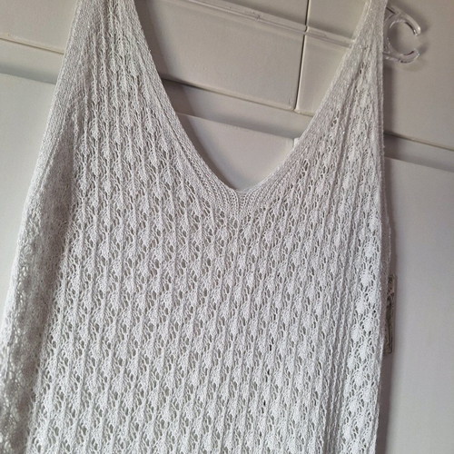 White perforated dress