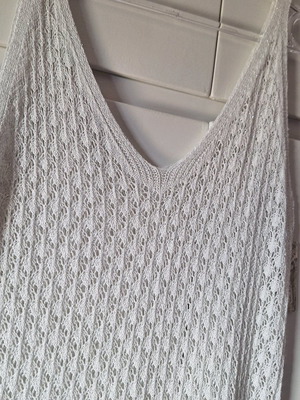White perforated dress