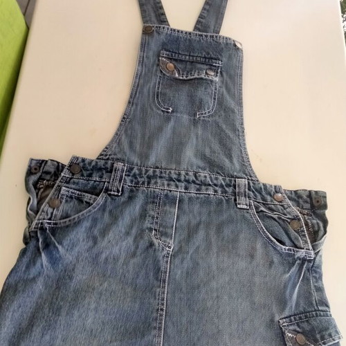 Sam 0-13 Denim Salopette Skirt Like New, Size 14Y S/XS