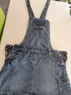 Sam 0-13 Denim Salopette Skirt Like New, Size 14Y S/XS