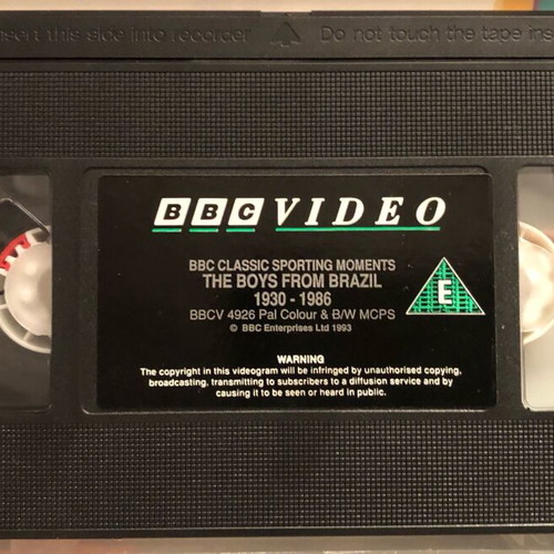 The Boys from Brazil video cassette like new, football documentary