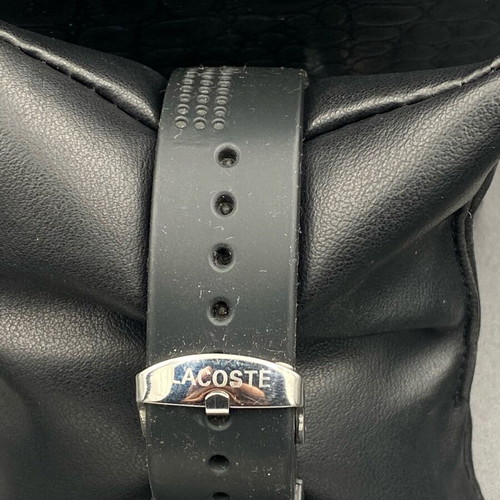 Lacoste men's watch like new with black silicone strap