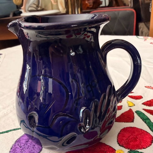Small ceramic handmade jug used
