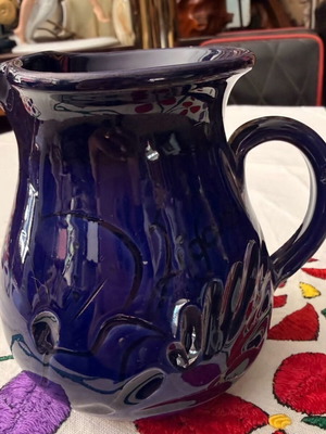 Small ceramic handmade jug used