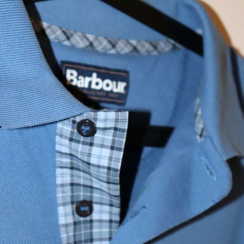 Barbour men's polo shirt, blue, size L