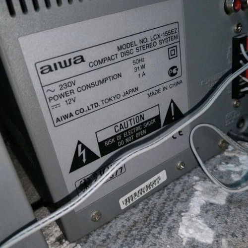 Aiwa LCX-155EZ stereo system used, vintage 90s, cassette, radio, CD not working