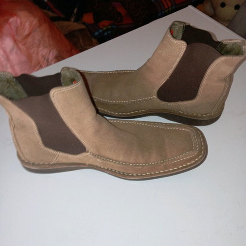 Zara suede boots size 44 like new, beige