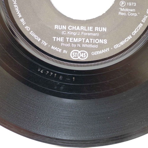 The Temptations Law of the Land & Run Charlie Run 7'' vinyl used, R&B Soul