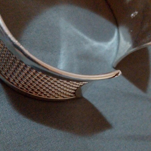 Silver bracelet 925 new, wide cuff design