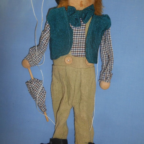 Boy Marionette used, height 40 centimeters