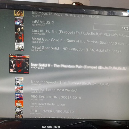 PlayStation 3 Slim 500GB HDD with many games and arcade emulators, like new