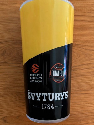 EuroLeague Final Four Kaunas 2023 Švyturys collectible beer glass like new