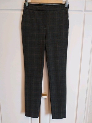 Zara pants like new, charcoal with cinnamon check, size XS