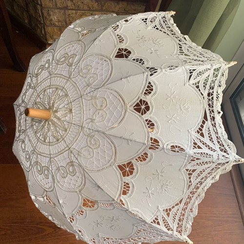 Handmade lace umbrella vintage like new