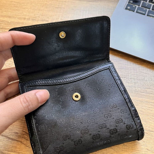 Gucci vintage wallet refurbished, black