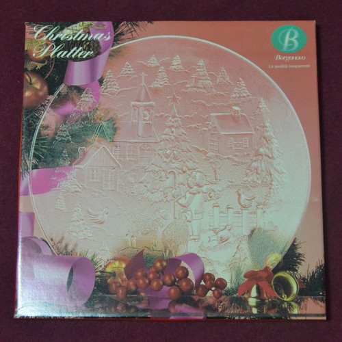 Serving platter new with Christmas embossed design