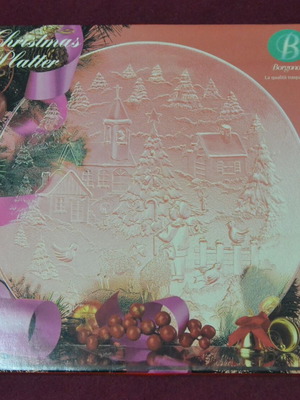 Serving platter new with Christmas embossed design