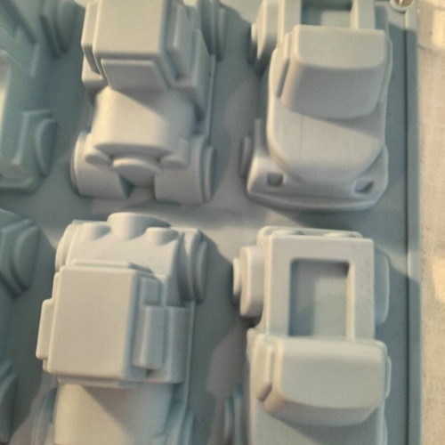 Silicone mold cars new, light blue color