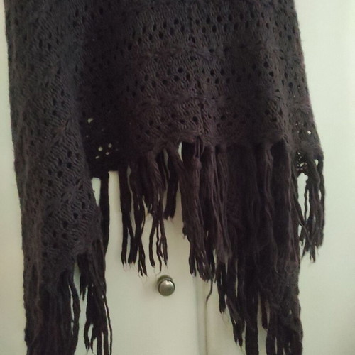 Knitted women's brown cape Sugah by Skondras S/M used
