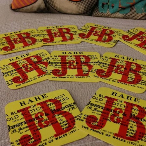 J&B Collectible Coasters Set of 9 New
