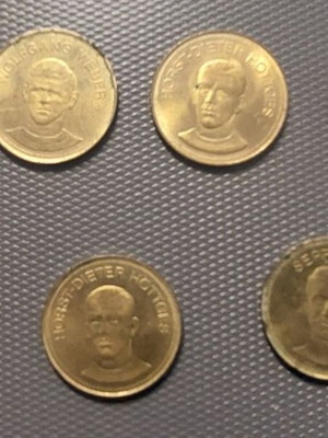 7 συλλεκτικά μετάλλια από τη σειρά "Shell Traum-Elf 1969"