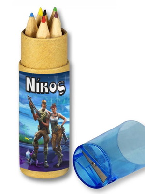 Fortnite colored pencils new 10 pcs with name in kraft box