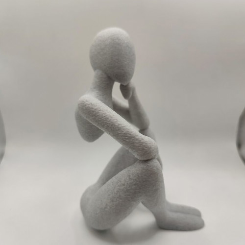 Nobody sculpture in PLA marble effect