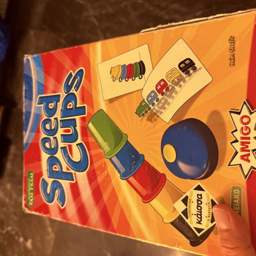 Speed Cups board game used, complete with bell and cards