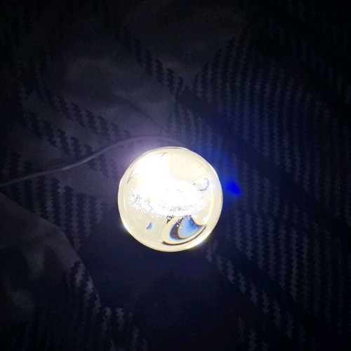 3D Decorative Crystal Galaxy Sphere like new with illuminated wooden base USB